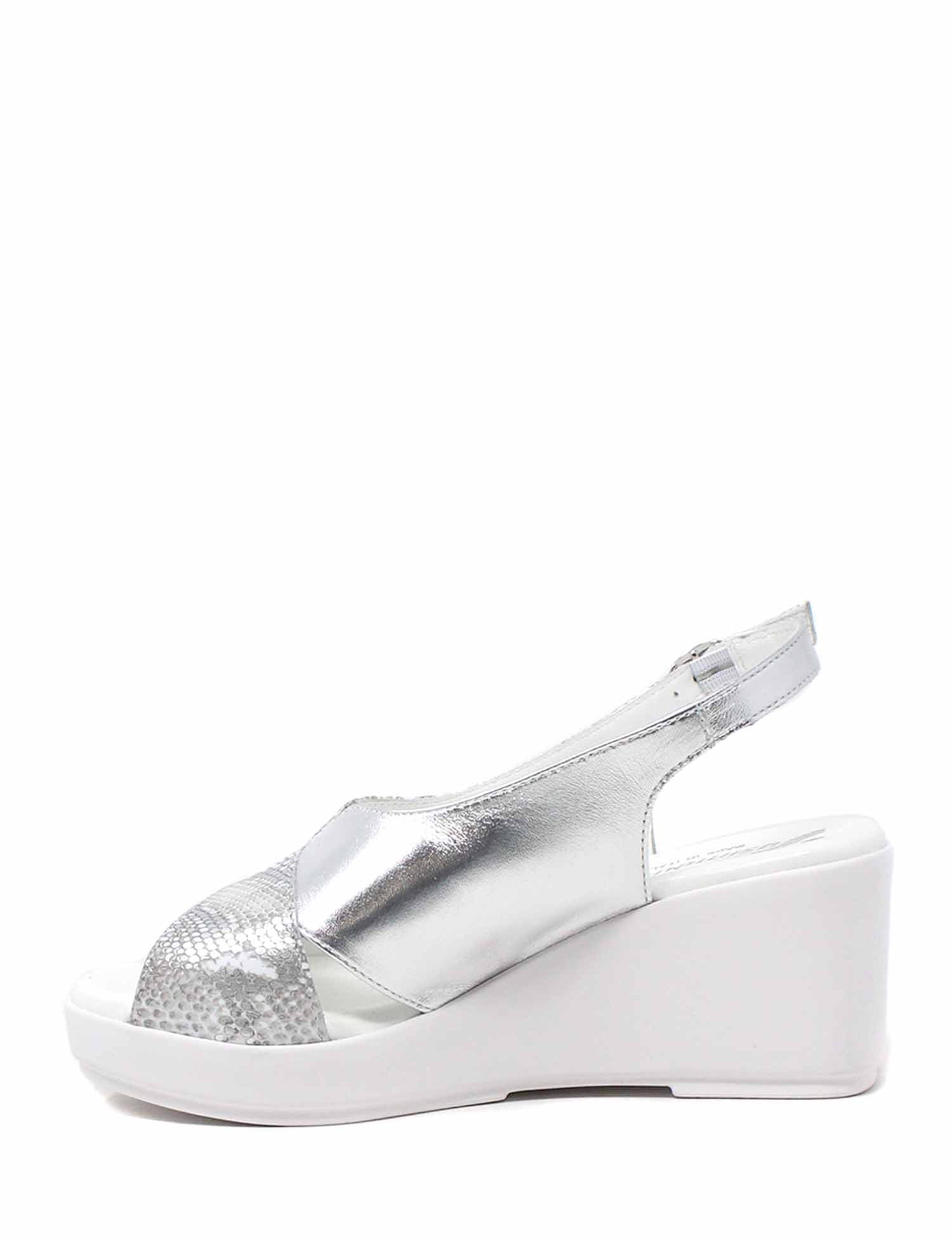 Sandali zeppa Argentato Susimoda