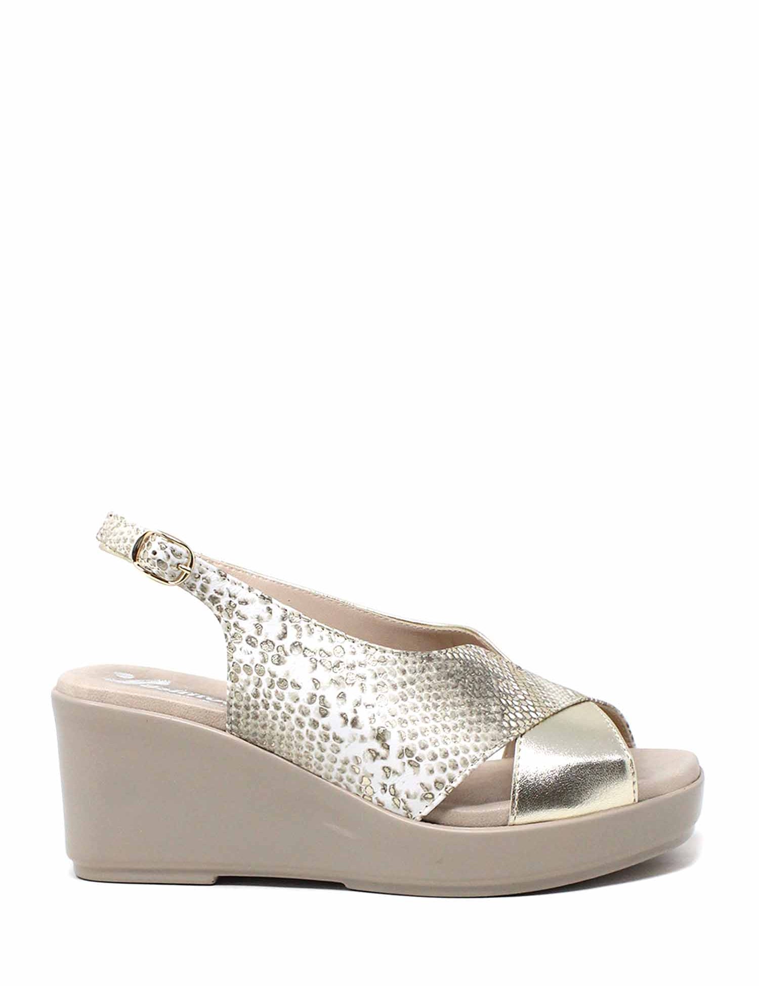 Sandali zeppa Dorato Susimoda