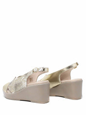 Sandali zeppa Dorato Susimoda