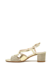 Sandali tacco Dorato Valleverde