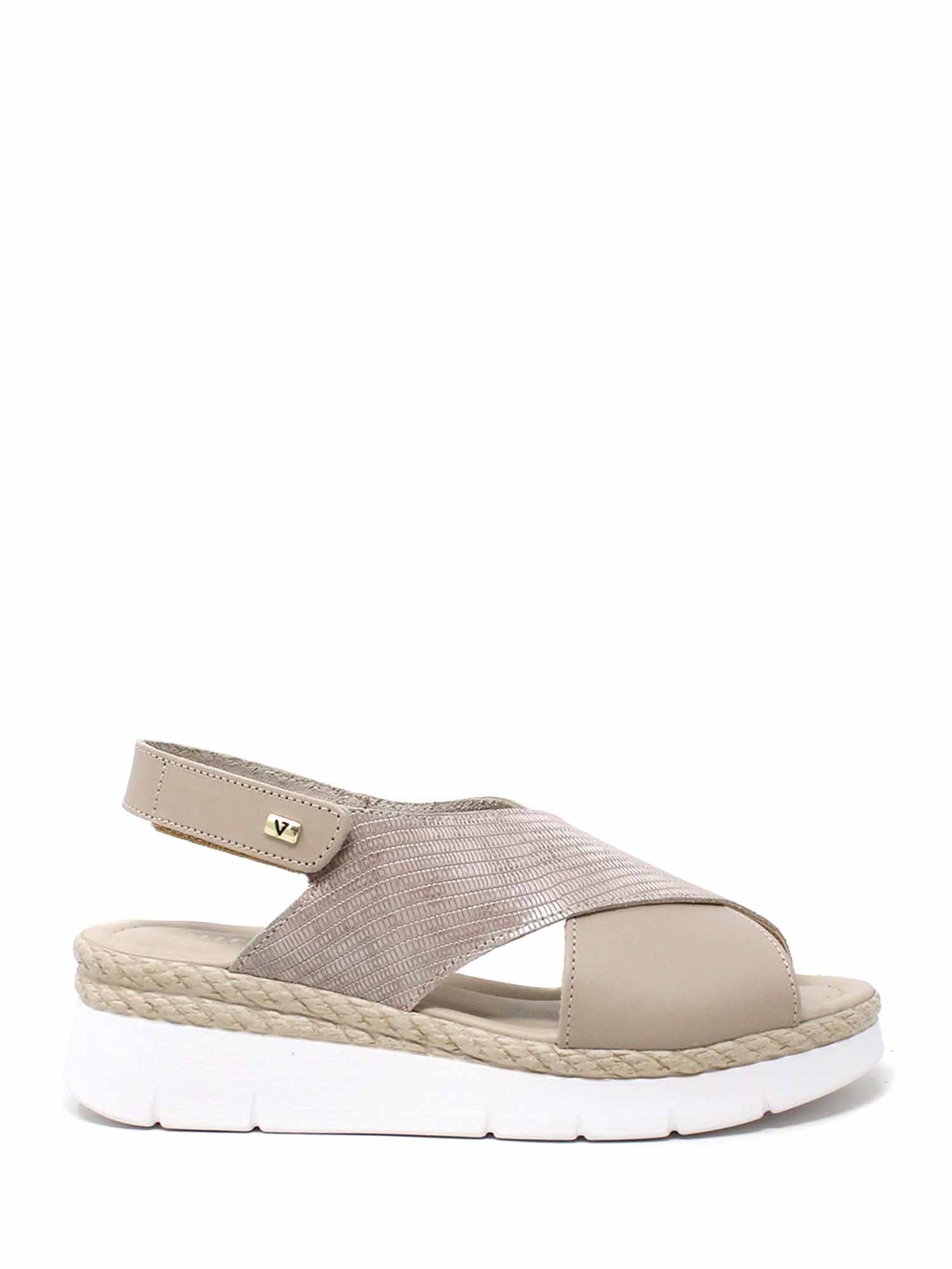 Sandali zeppa Beige Valleverde