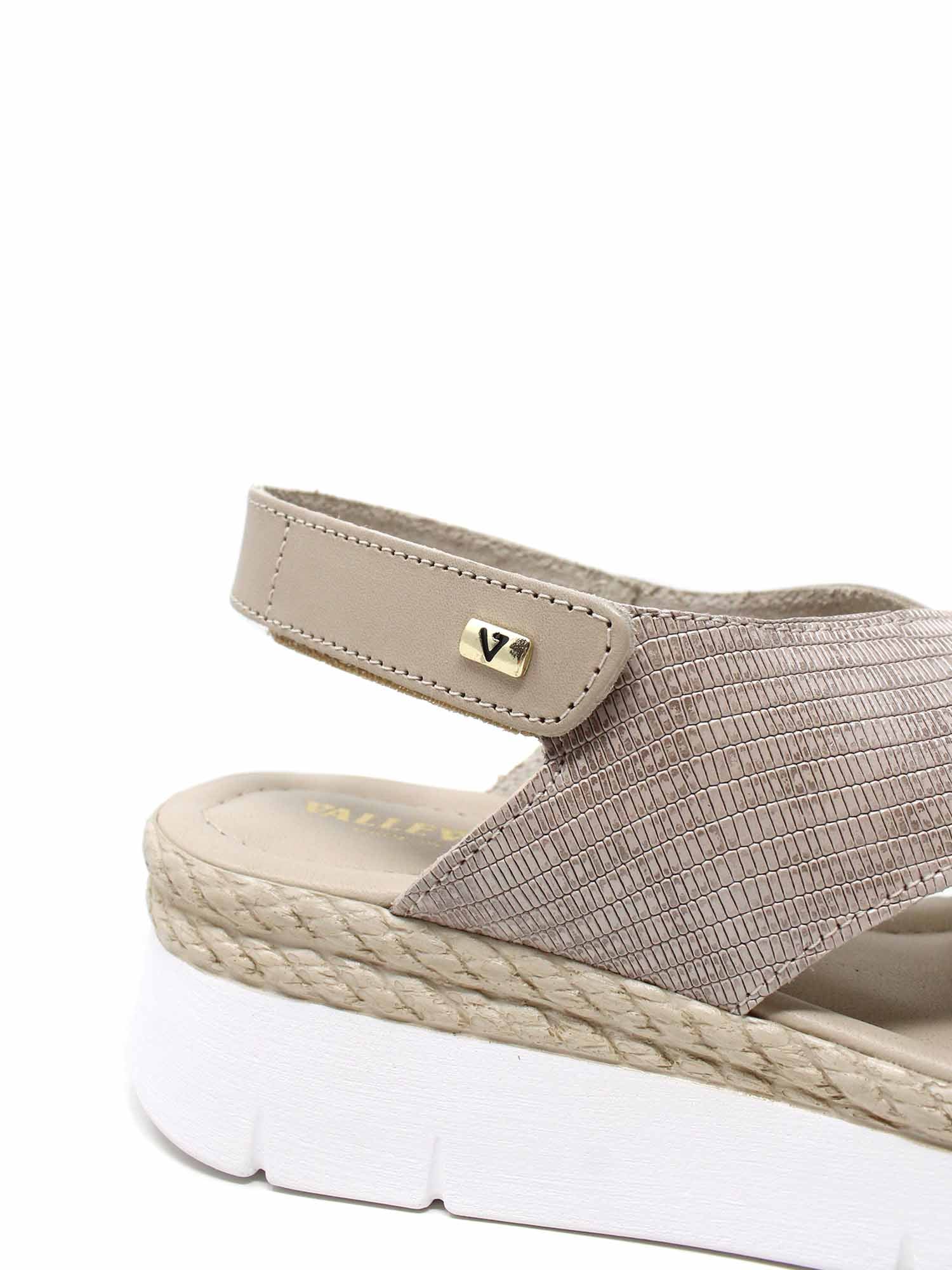 Sandali zeppa Beige Valleverde