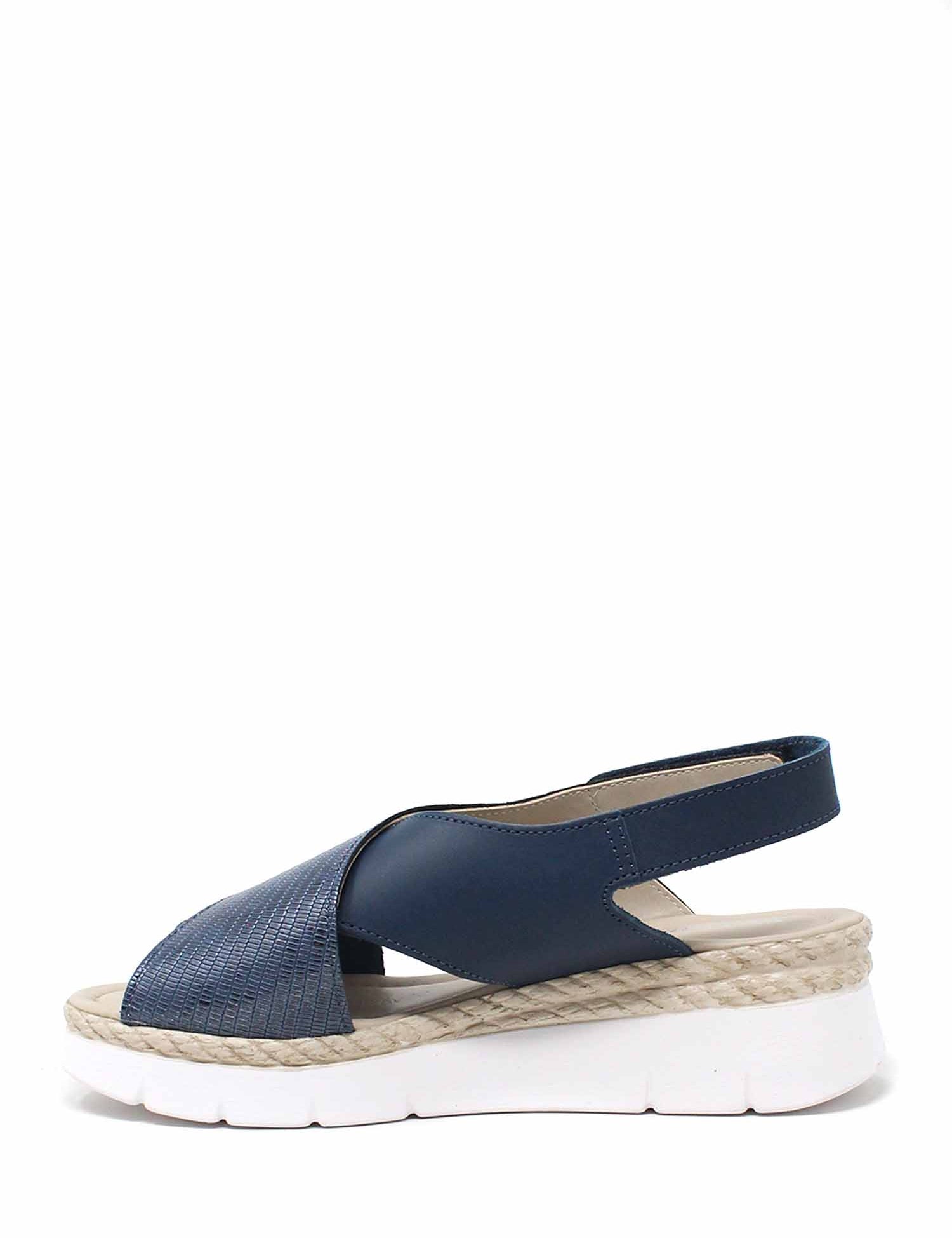 Sandali zeppa Blu Valleverde