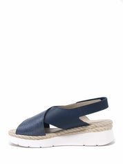 Sandali zeppa Blu Valleverde