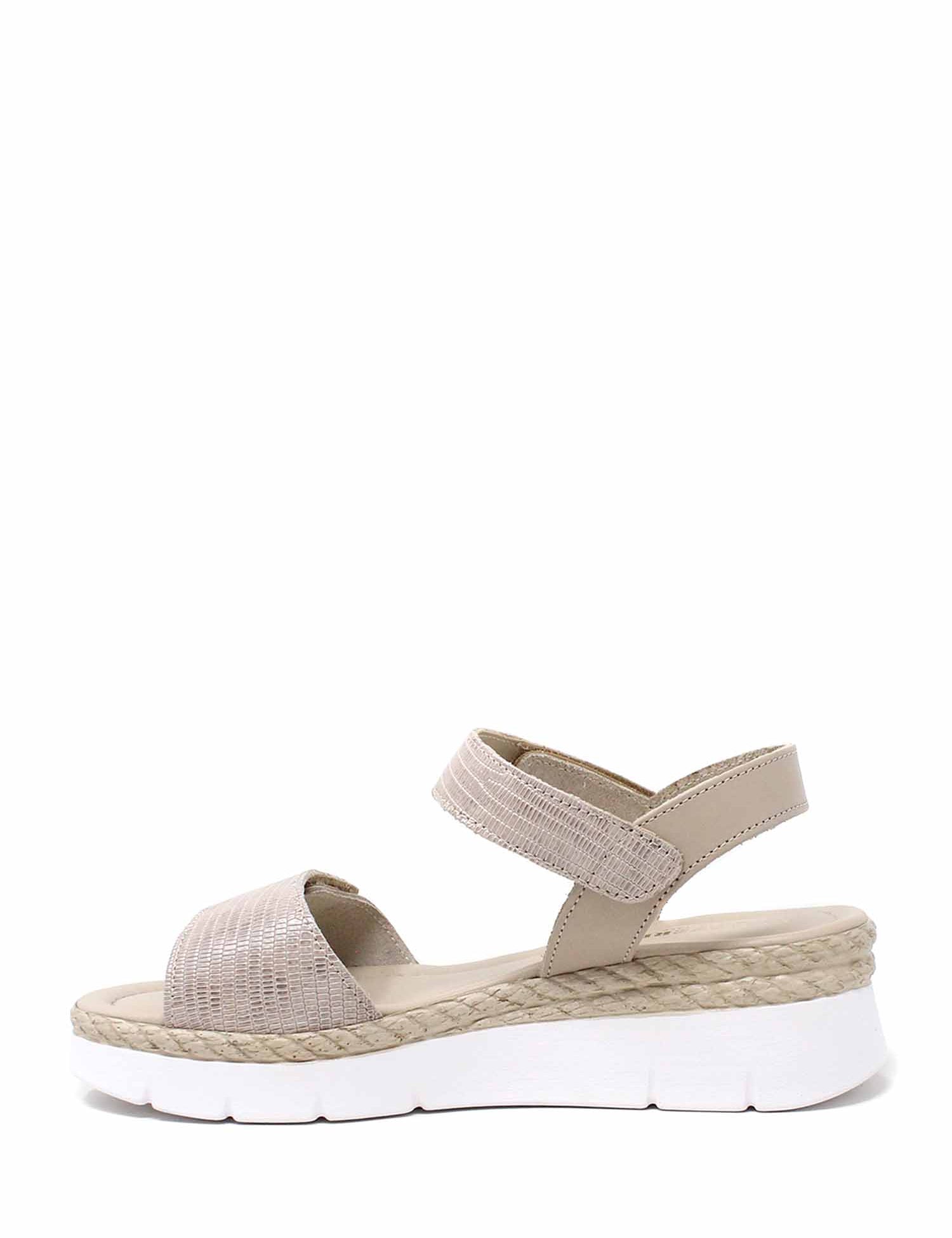 Sandali zeppa Beige Valleverde