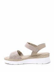 Sandali zeppa Beige Valleverde