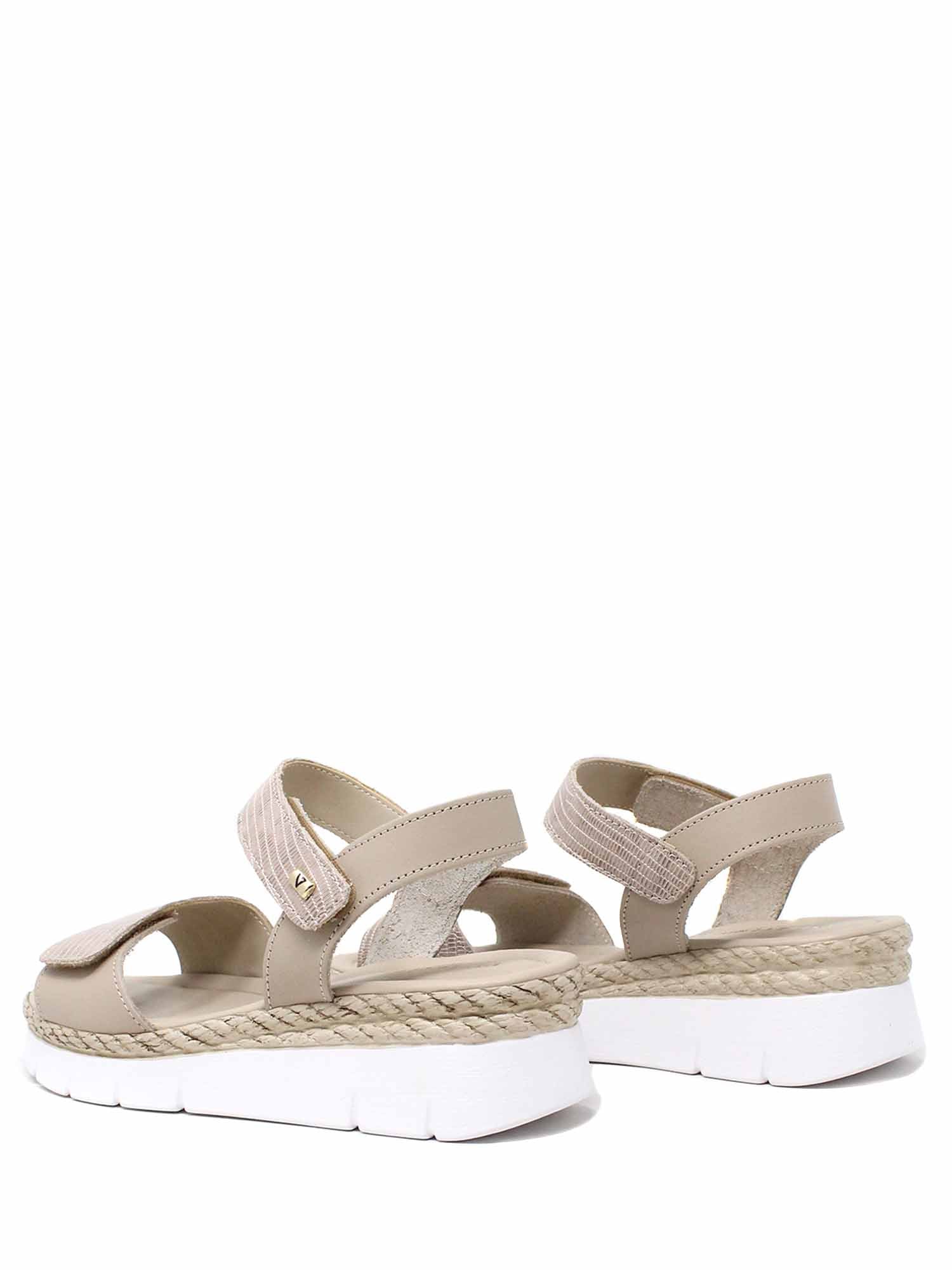 Sandali zeppa Beige Valleverde