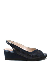 Sandali zeppa Blu Valleverde