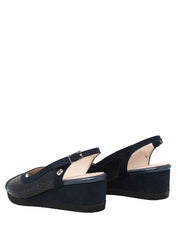 Sandali zeppa Blu Valleverde