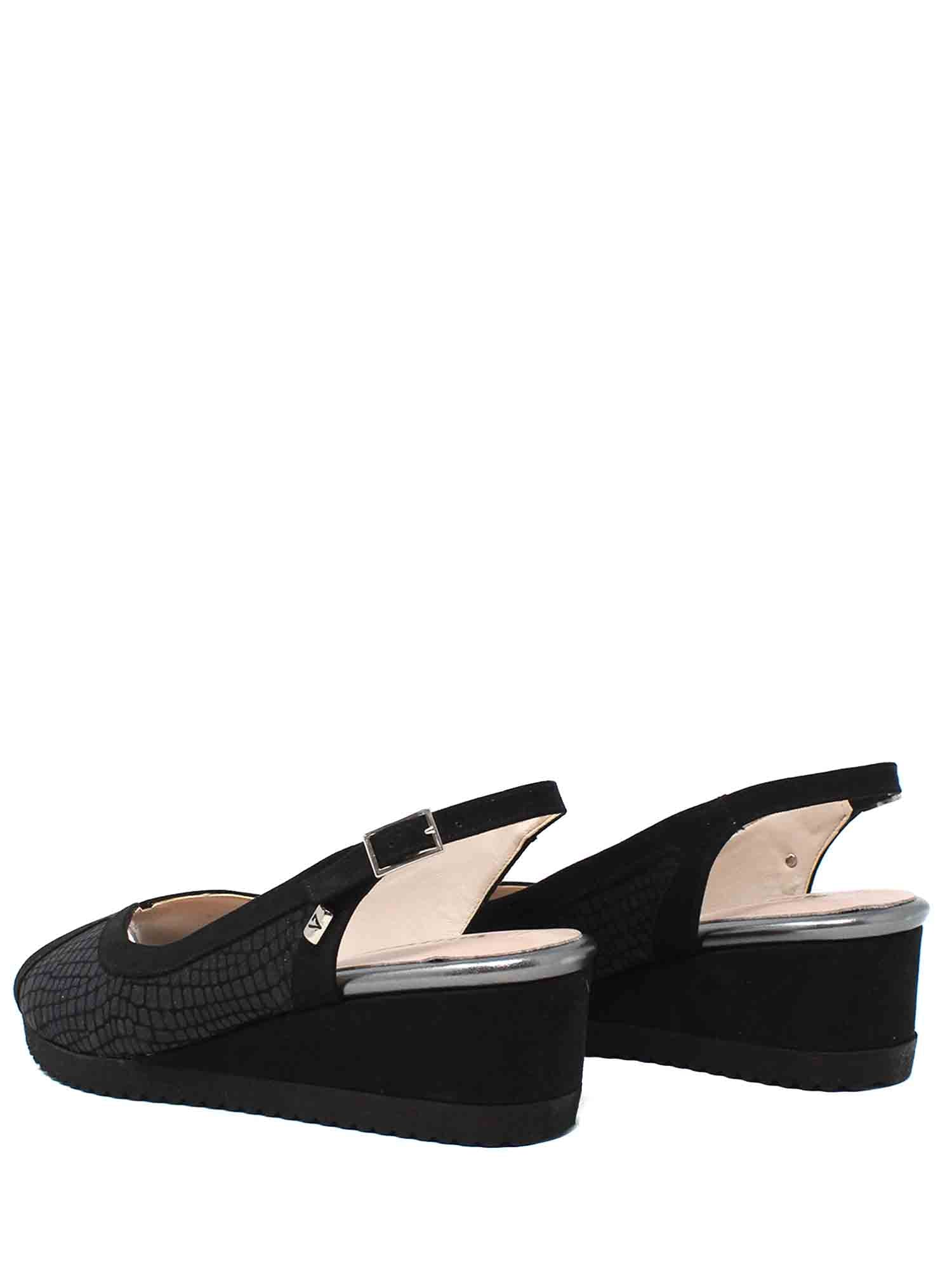 Sandali zeppa Nero Valleverde