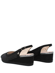 Sandali zeppa Nero Valleverde