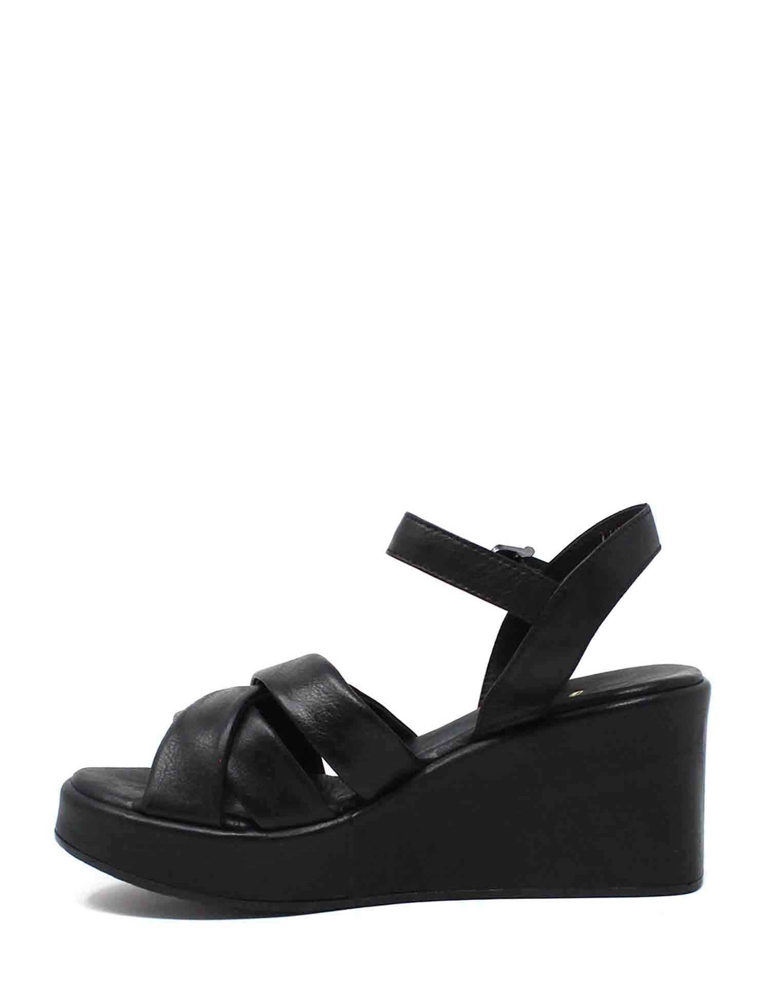 Sandali zeppa Nero Grace Shoes