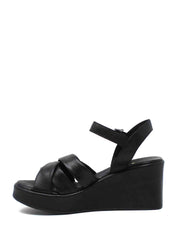Sandali zeppa Nero Grace Shoes