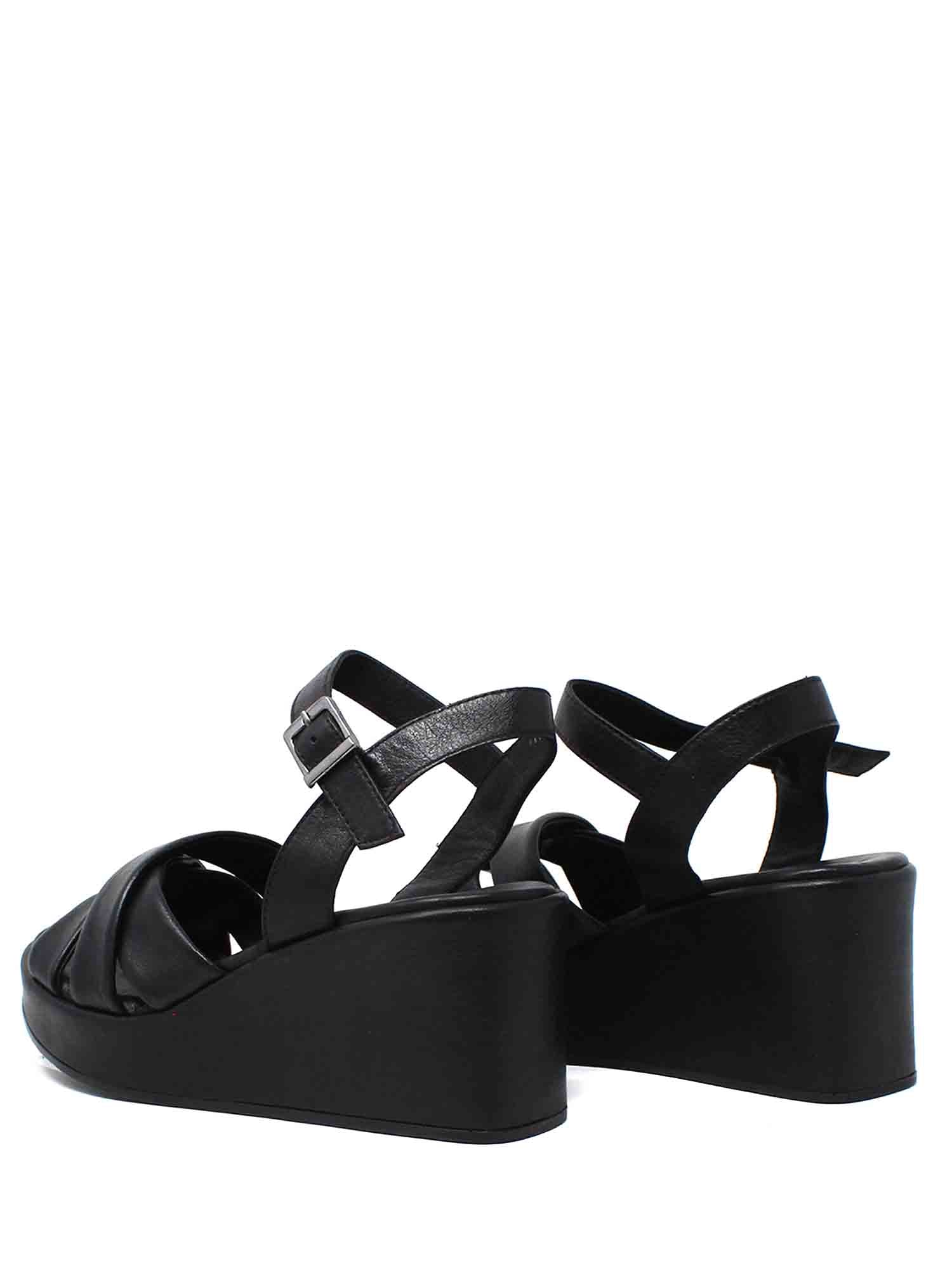 Sandali zeppa Nero Grace Shoes