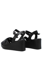 Sandali zeppa Nero Grace Shoes