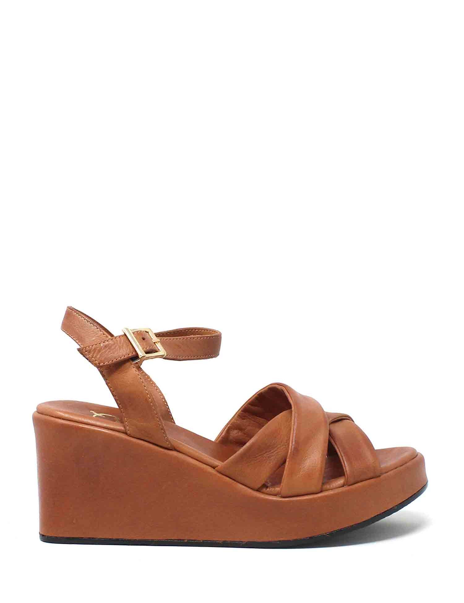Sandali zeppa Marrone Grace Shoes