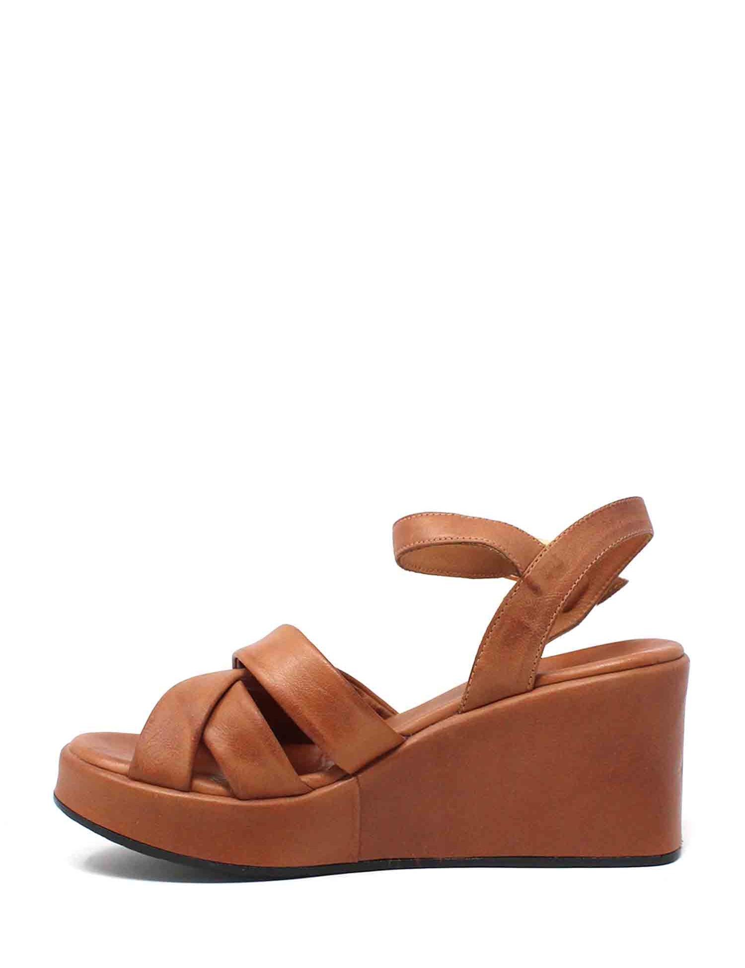 Sandali zeppa Marrone Grace Shoes