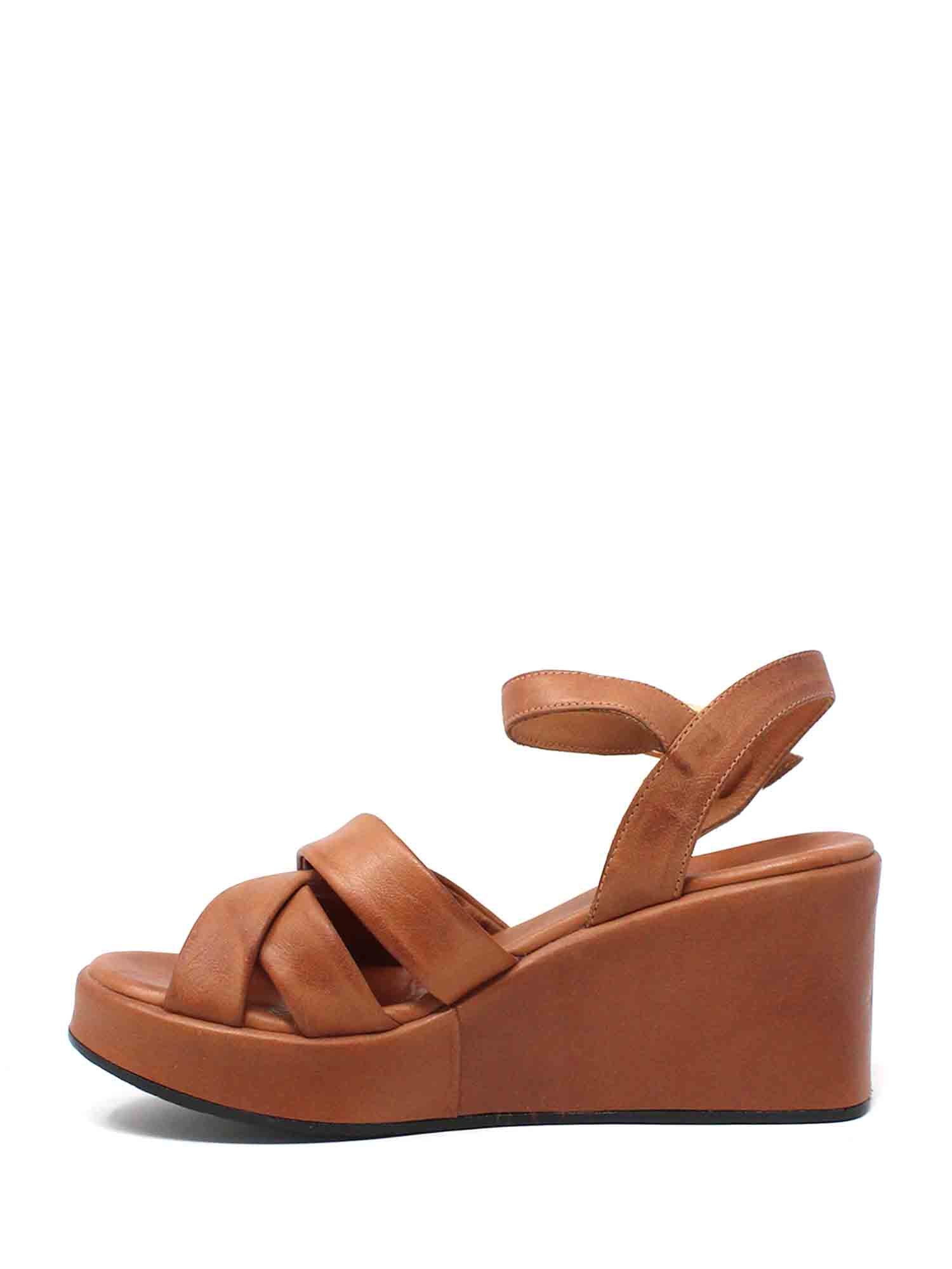 Sandali zeppa Marrone Grace Shoes