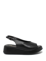 Sandali zeppa Nero Grace Shoes
