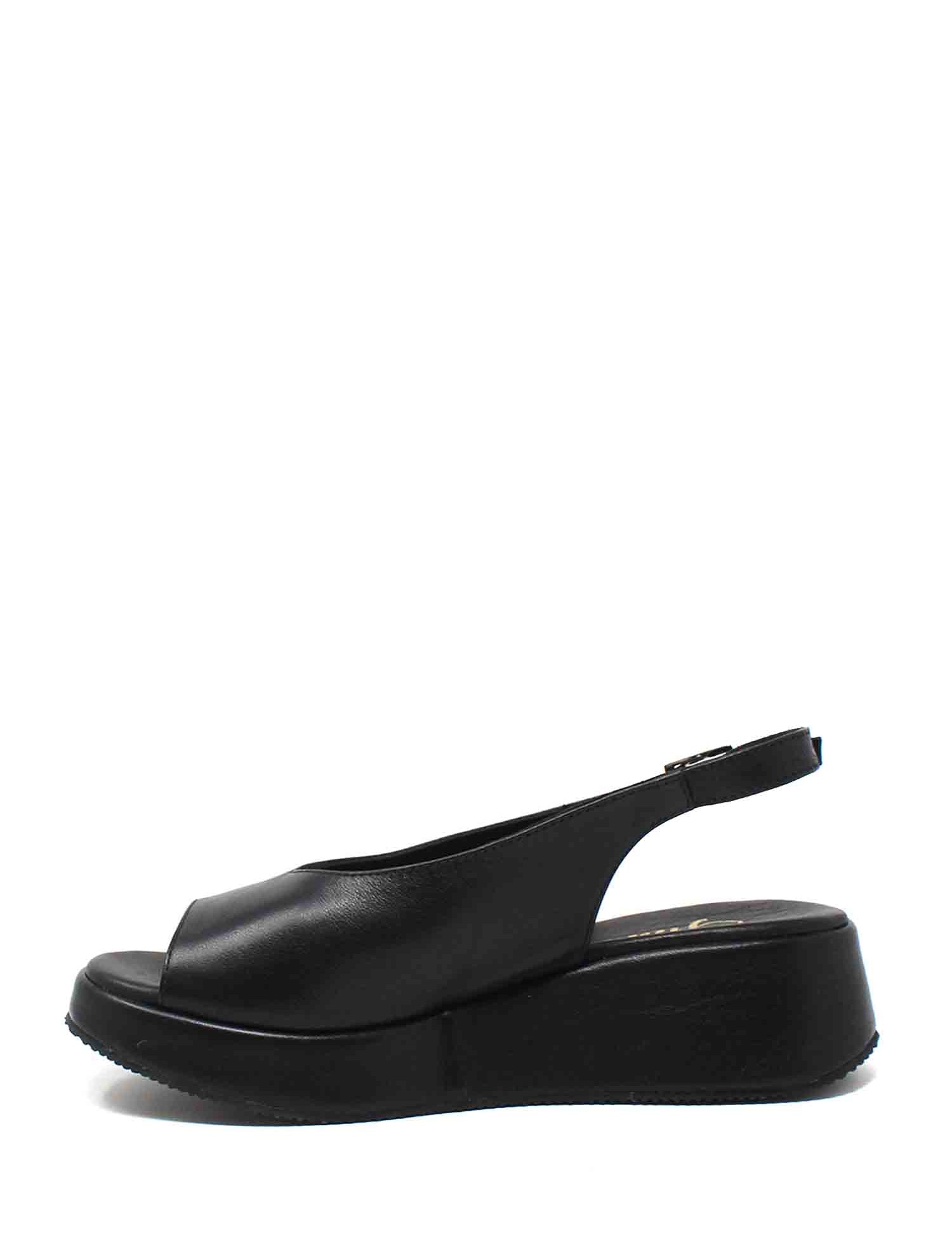 Sandali zeppa Nero Grace Shoes