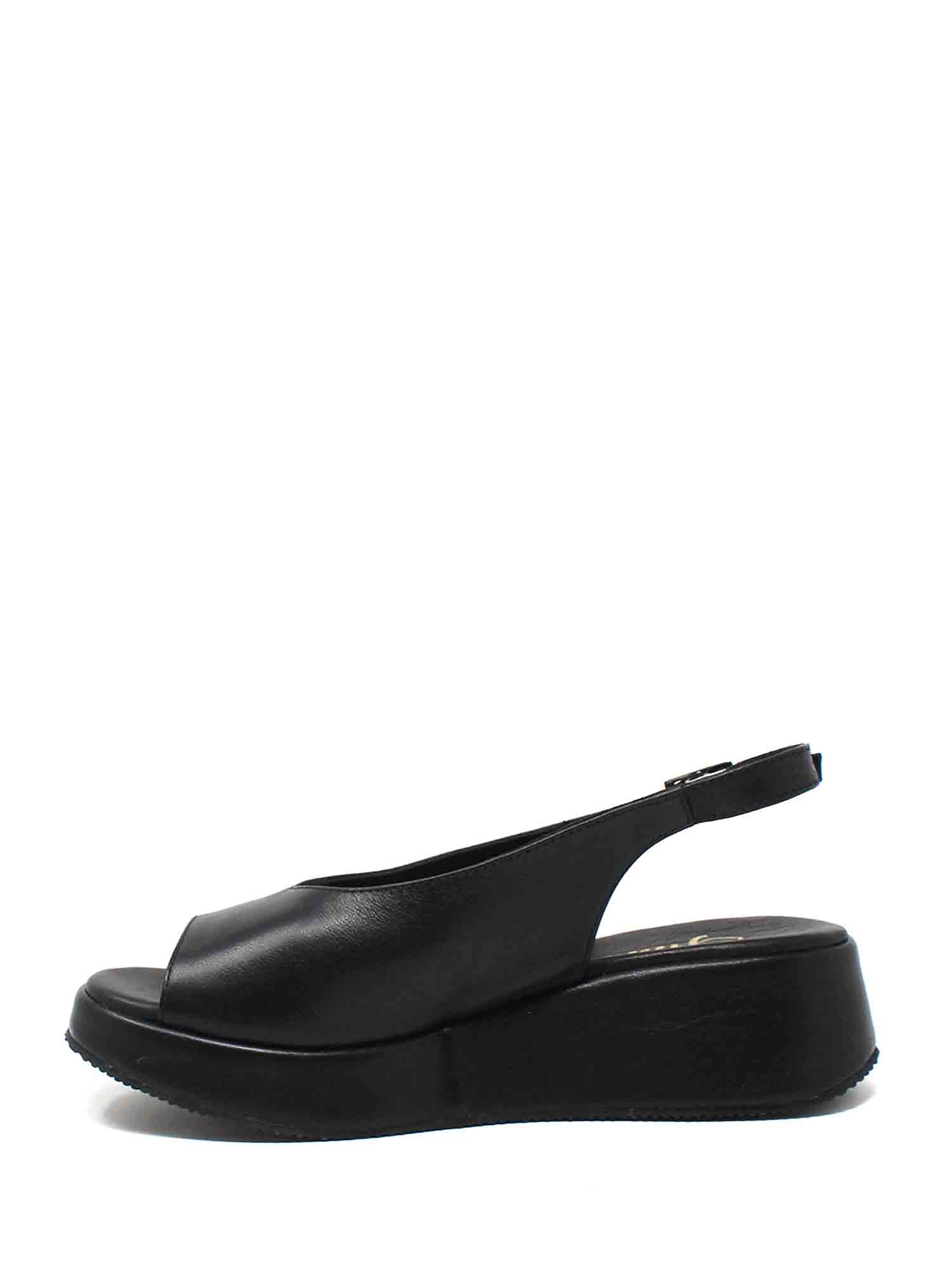 Sandali zeppa Nero Grace Shoes