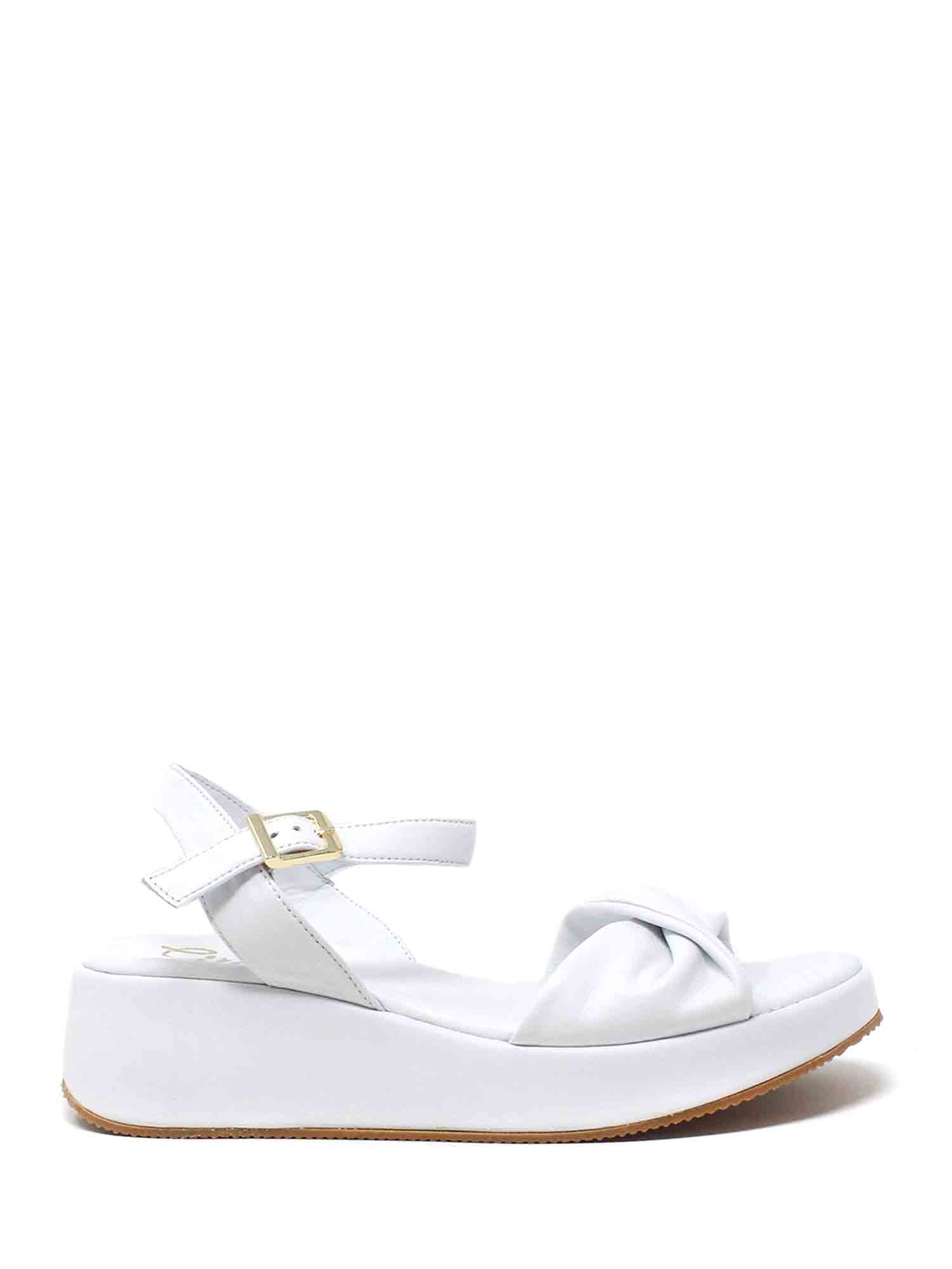 Sandali zeppa Bianco Grace Shoes