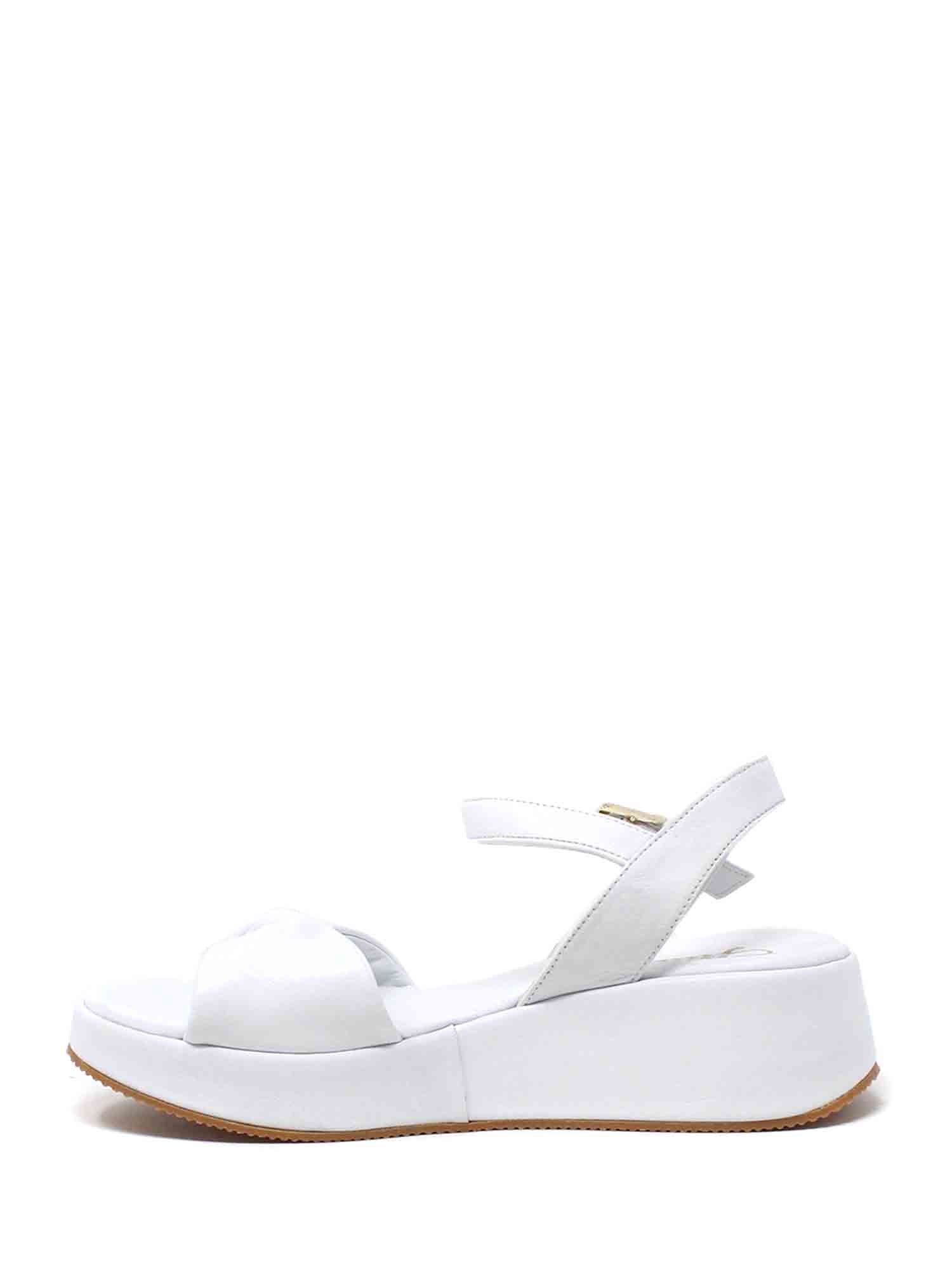 Sandali zeppa Bianco Grace Shoes