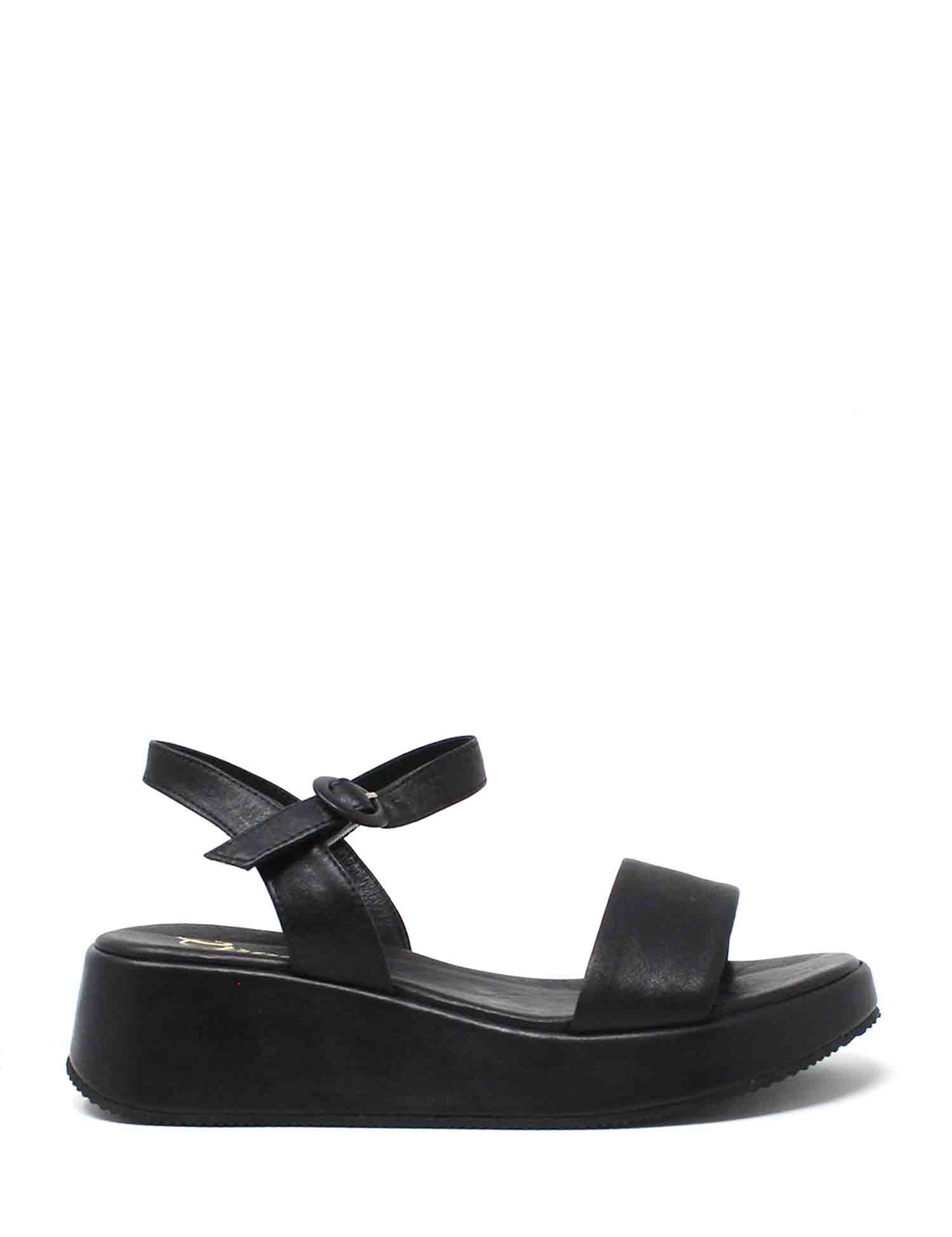 Sandali zeppa Nero Grace Shoes