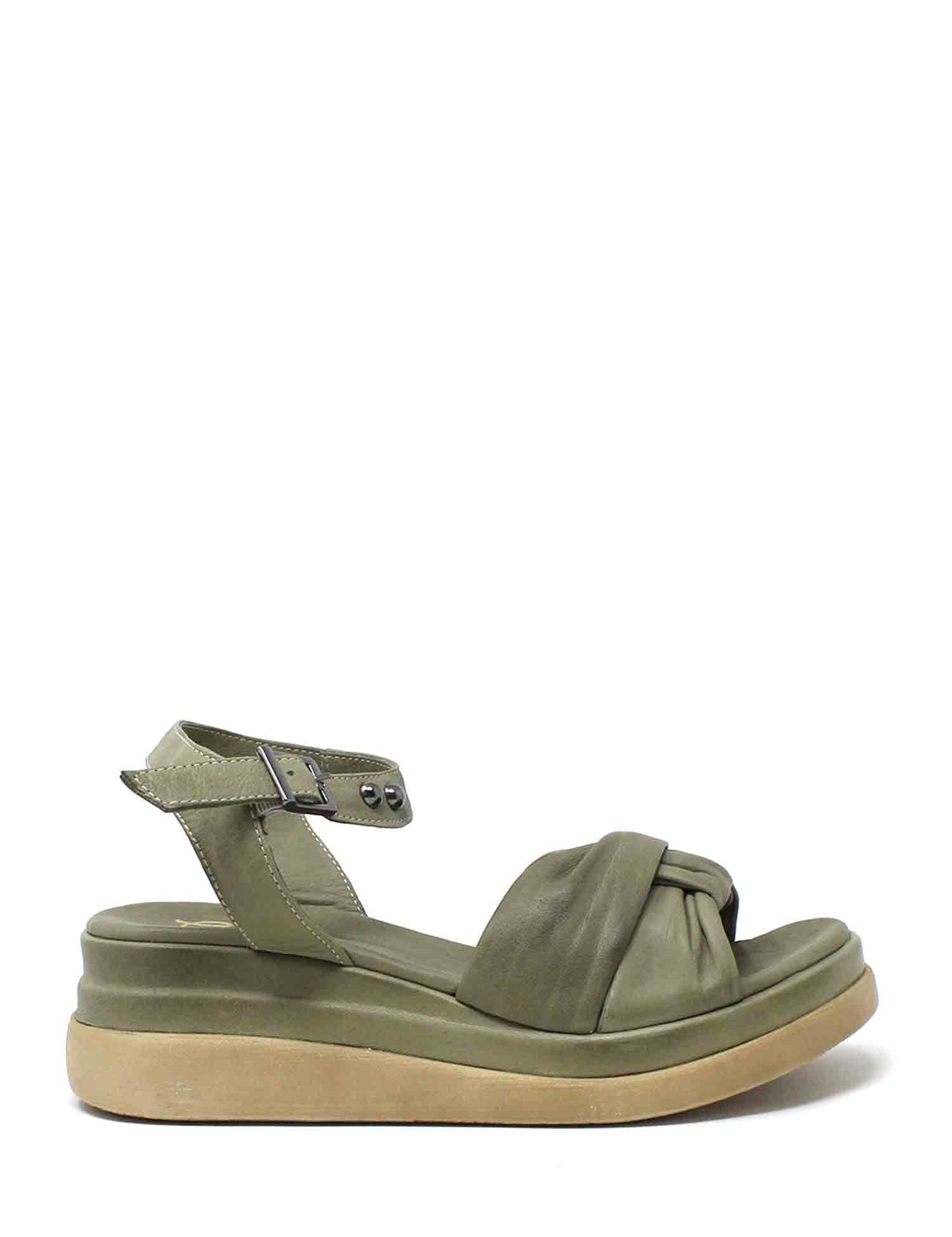 Sandali zeppa Verde Grace Shoes