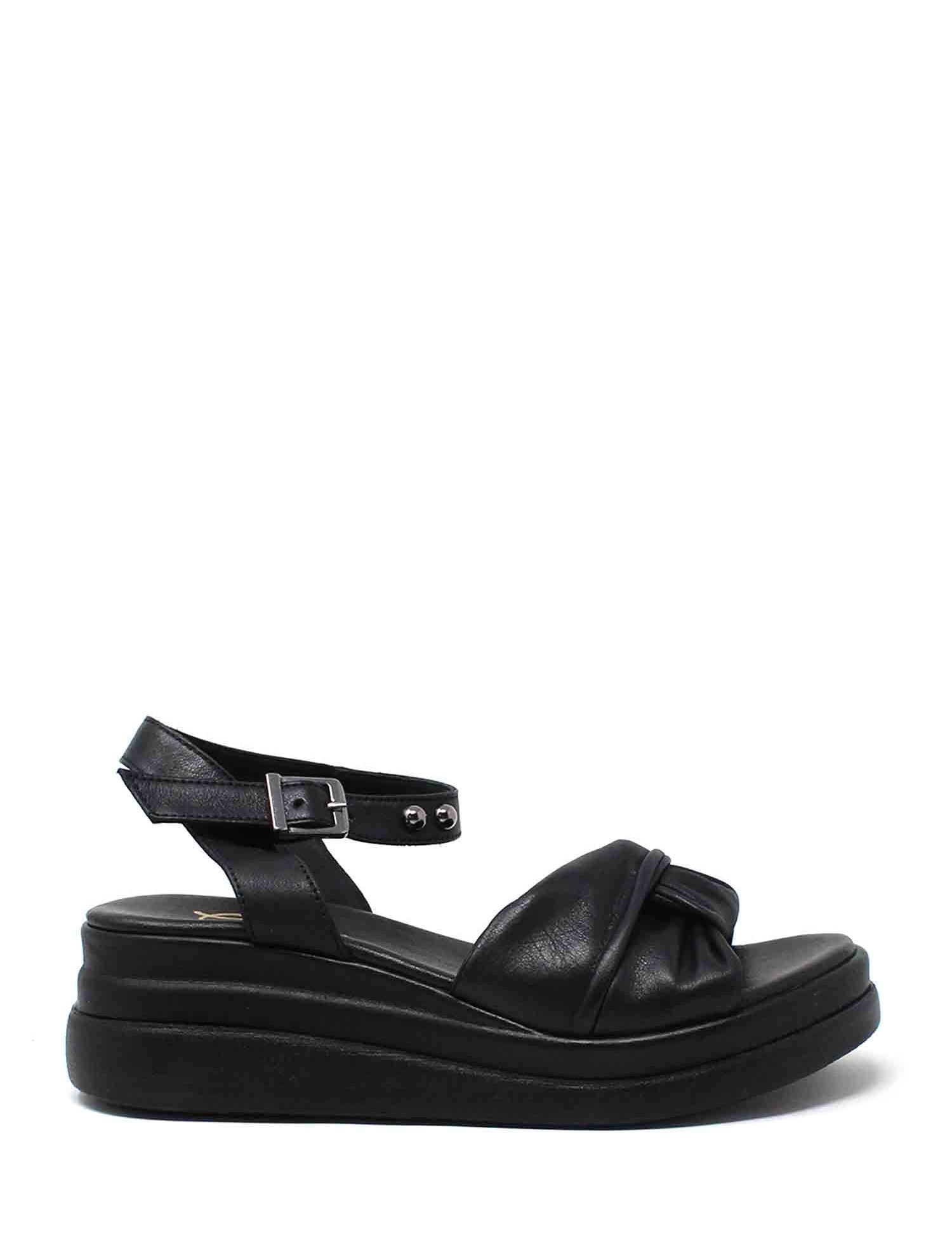 Sandali zeppa Nero Grace Shoes