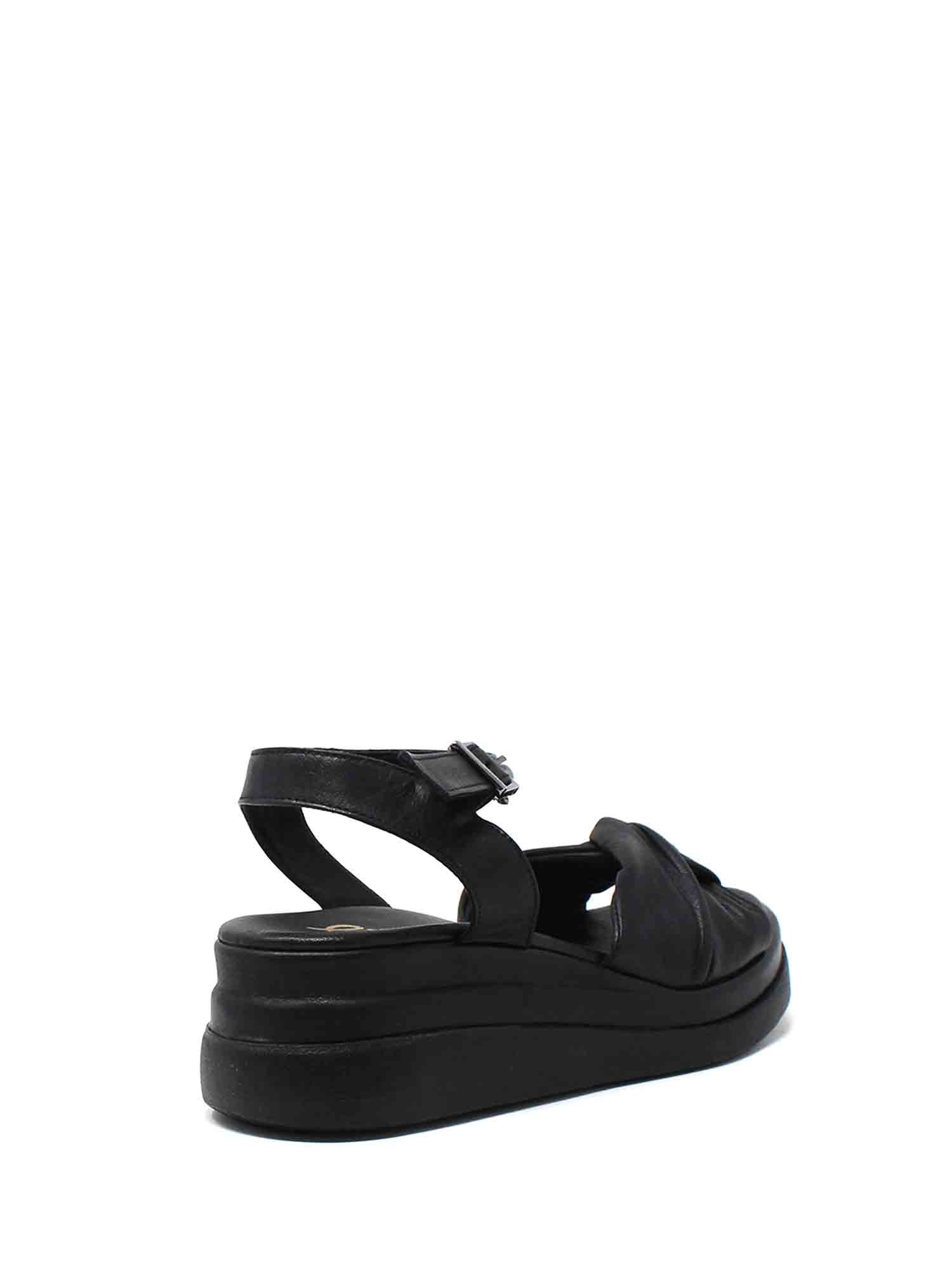 Sandali zeppa Nero Grace Shoes