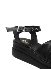Sandali zeppa Nero Grace Shoes