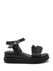 Sandali zeppa Nero Grace Shoes