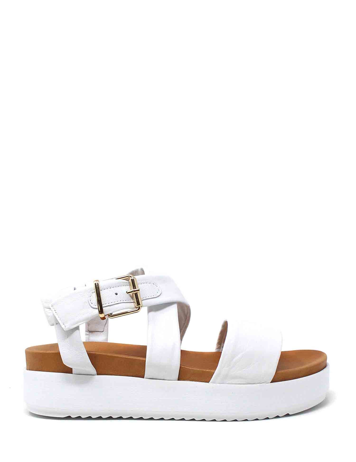 Sandali zeppa Bianco Grace Shoes