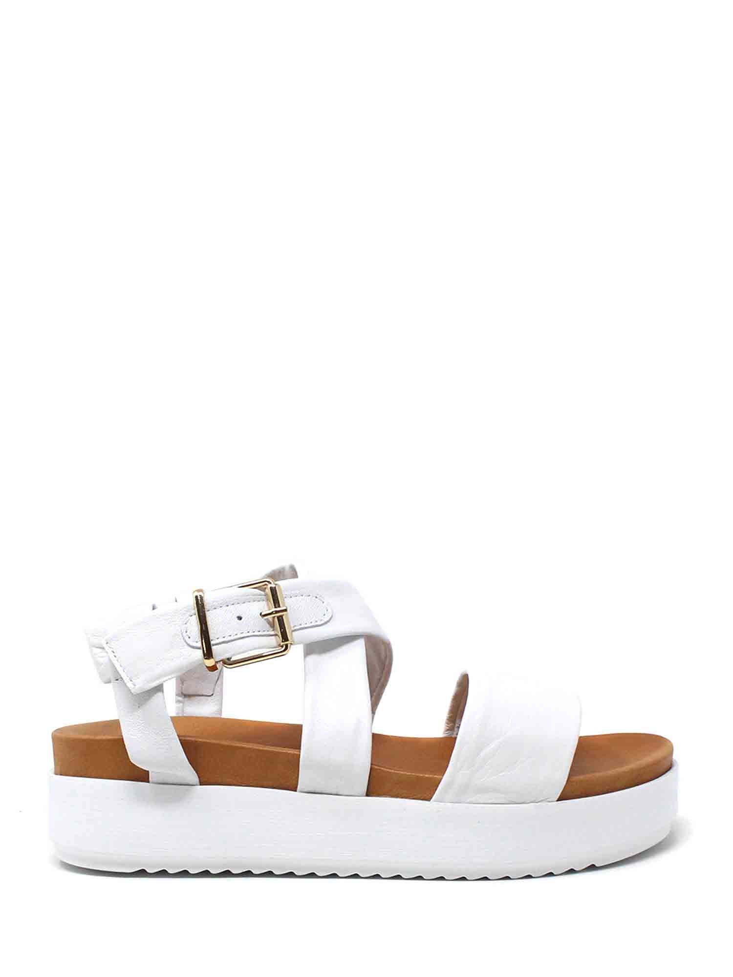 Sandali zeppa Bianco Grace Shoes