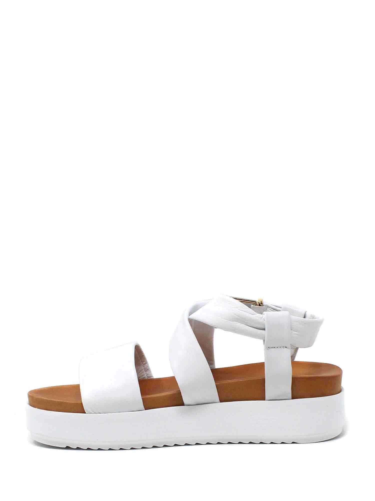Sandali zeppa Bianco Grace Shoes
