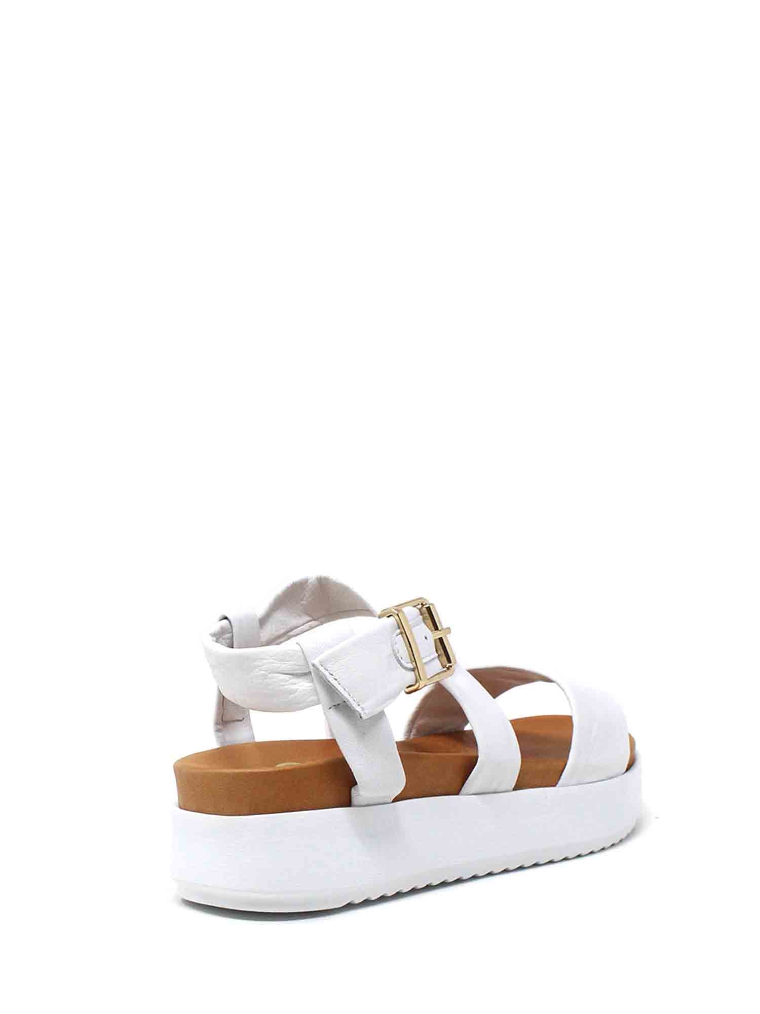 Sandali zeppa Bianco Grace Shoes