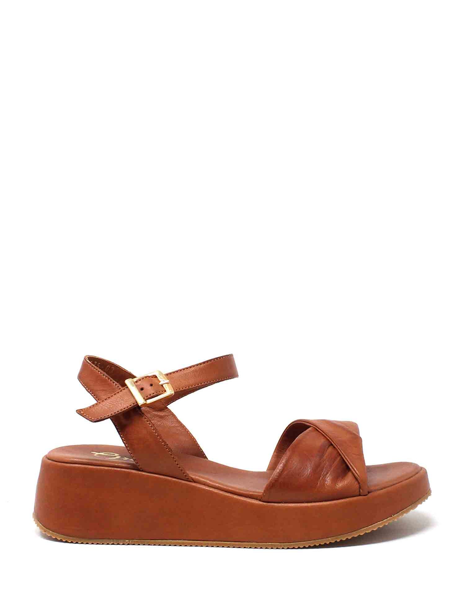 Sandali zeppa Marrone Grace Shoes