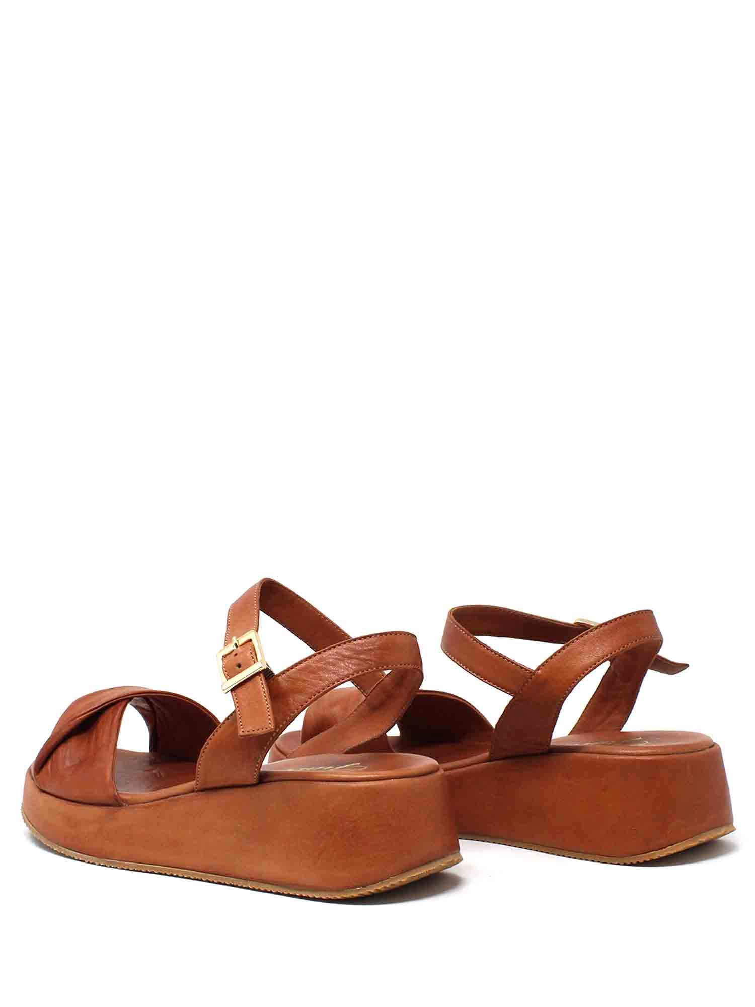 Sandali zeppa Marrone Grace Shoes