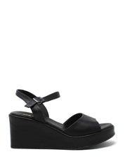 Sandali zeppa Nero Grace Shoes