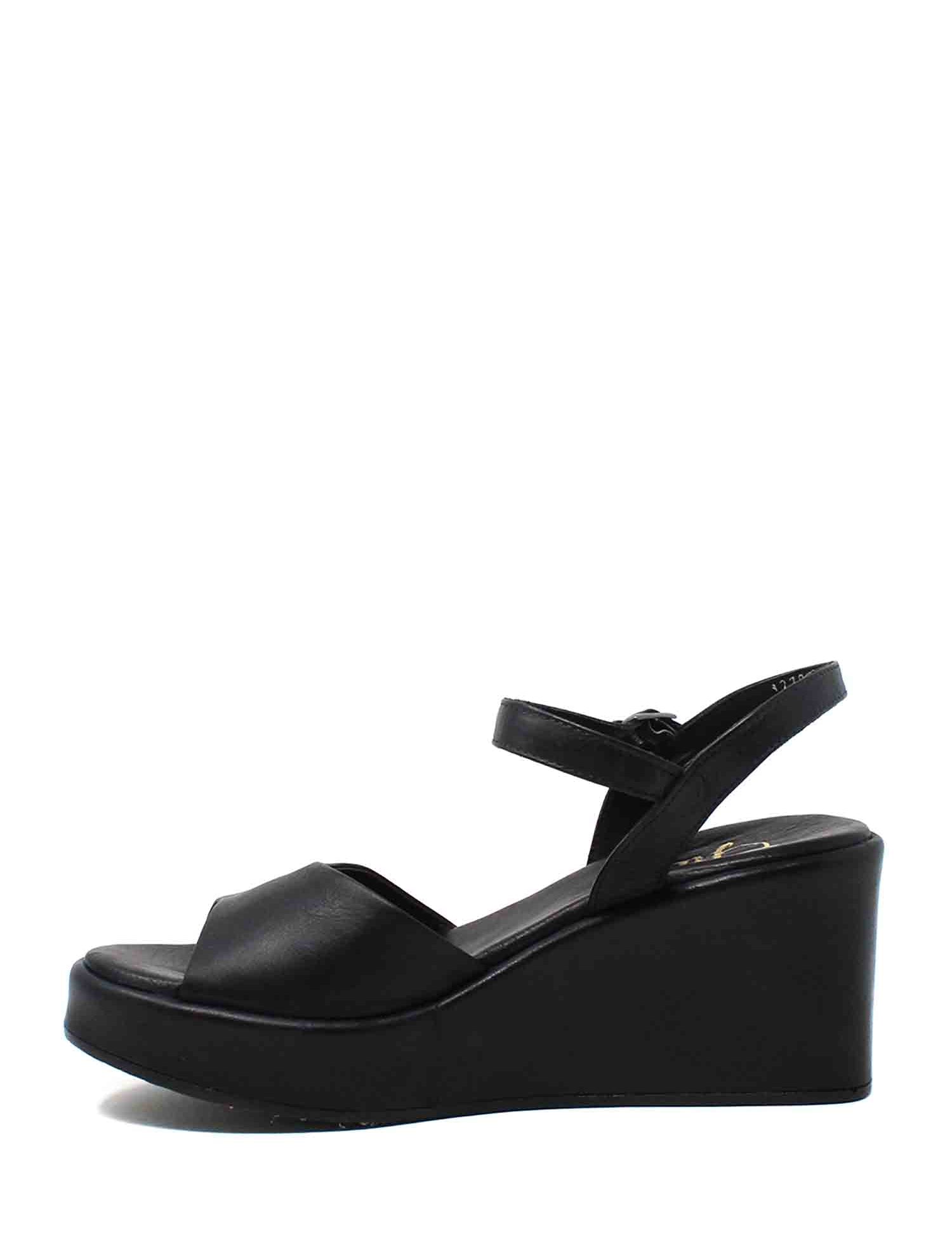Sandali zeppa Nero Grace Shoes