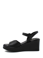 Sandali zeppa Nero Grace Shoes