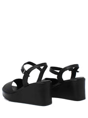 Sandali zeppa Nero Grace Shoes
