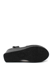 Sandali zeppa Nero Grace Shoes