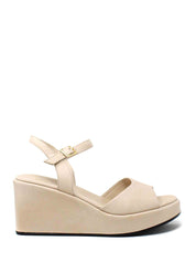 Sandali zeppa Beige Grace Shoes