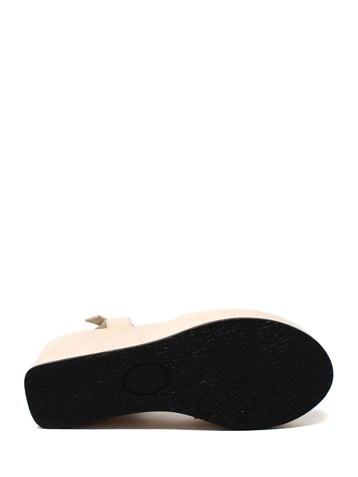 Sandali zeppa Beige Grace Shoes