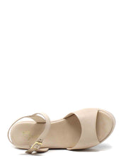 Sandali zeppa Beige Grace Shoes