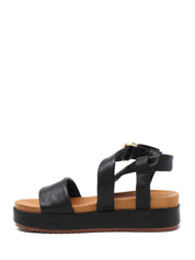 Sandali zeppa Nero Grace Shoes