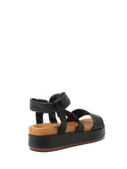 Sandali zeppa Nero Grace Shoes