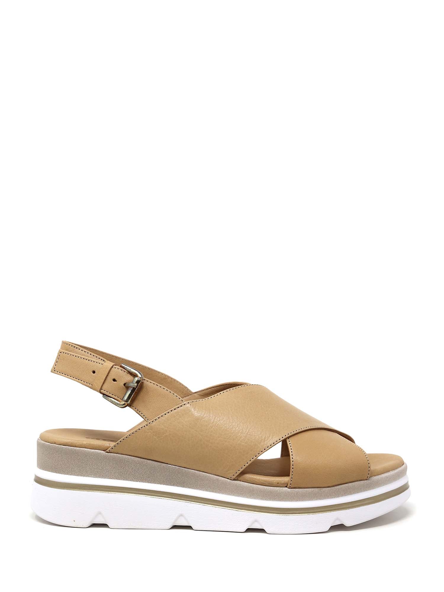 Sandali zeppa Beige Valleverde